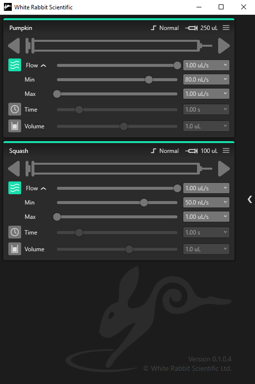 White Rabbit Syringe Pump PC App